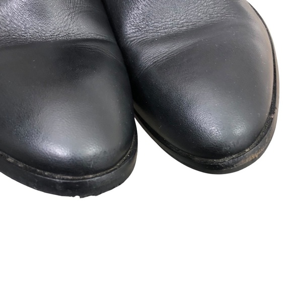 Driver Club USA St James Leather Comfort Boot Sz 8 Black Block Heel Minimalist - Picture 9 of 13